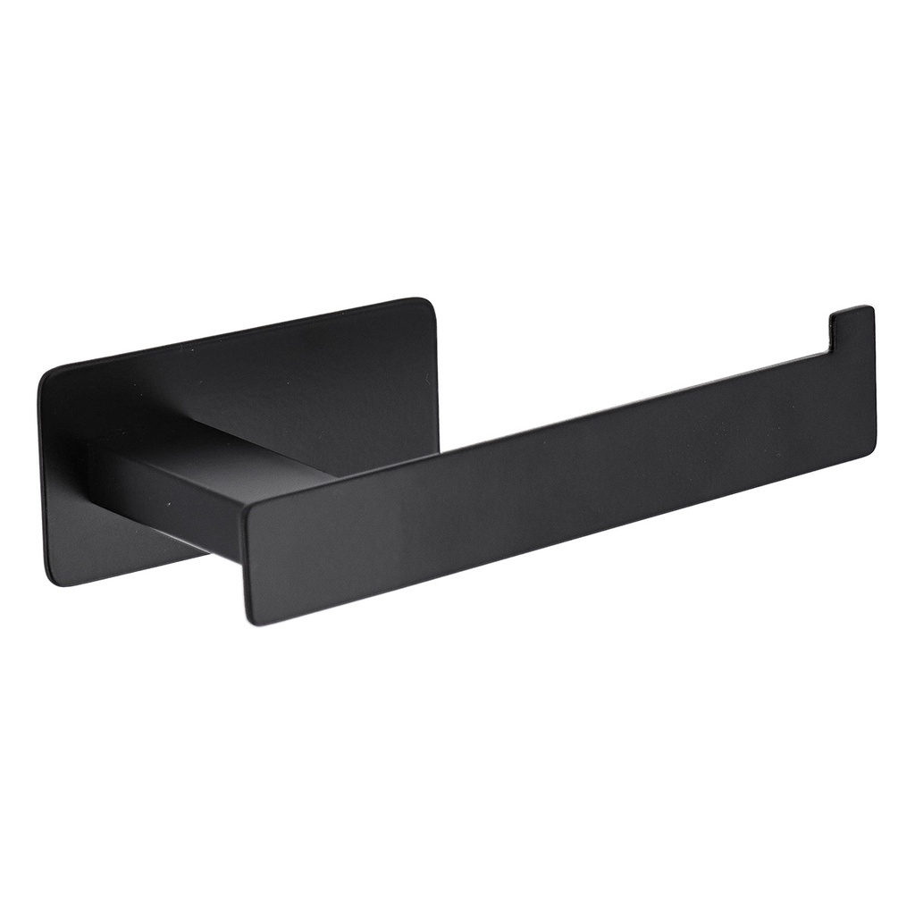 Derouleur wc en acier inoxydable sur sticker - noir