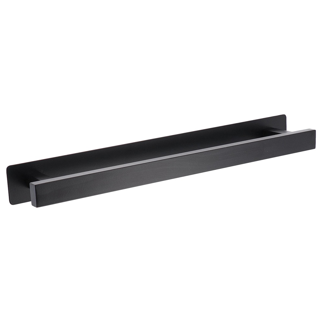 Porte serviettes sur sticker acier inoxydable - noir
