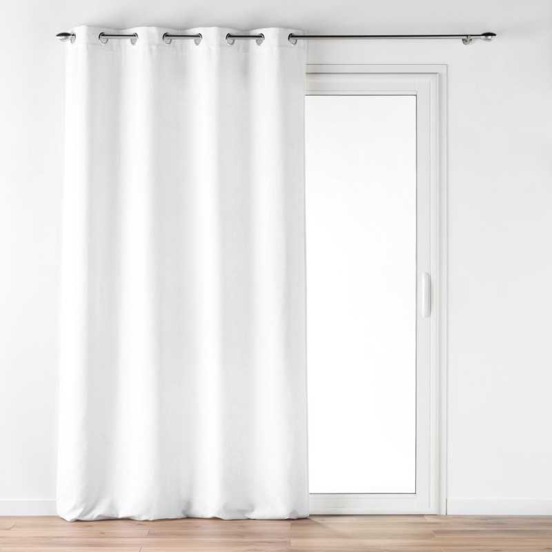 Rideau a oeillets 140 x 260 cm velours relief verra blanc