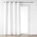 Rideau a oeillets 140 x 260 cm velours relief verra blanc