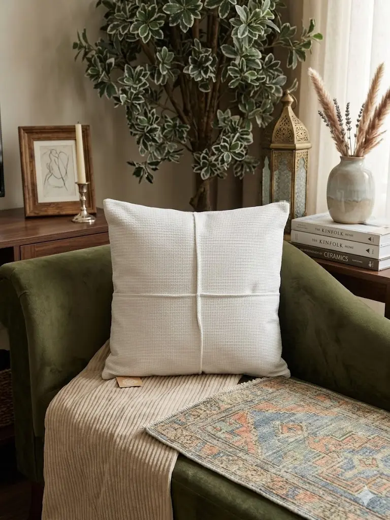 Coussin Lorene 45*45 cm blanc