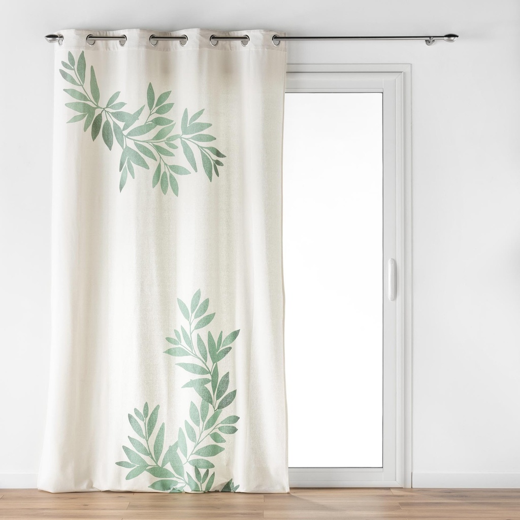 Rideau à oeillets 140 x 260 cm coton/polyester imprime nymphea des. place