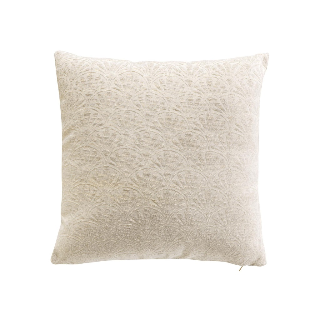 Housse de coussin +encart 40 x 40 cm jacquard fils chenille echo naturel