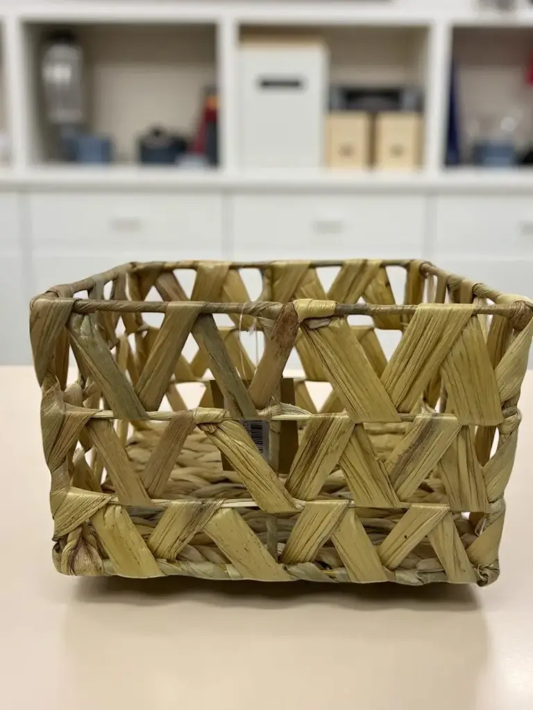 Grand panier jacinthe tressee - naturel