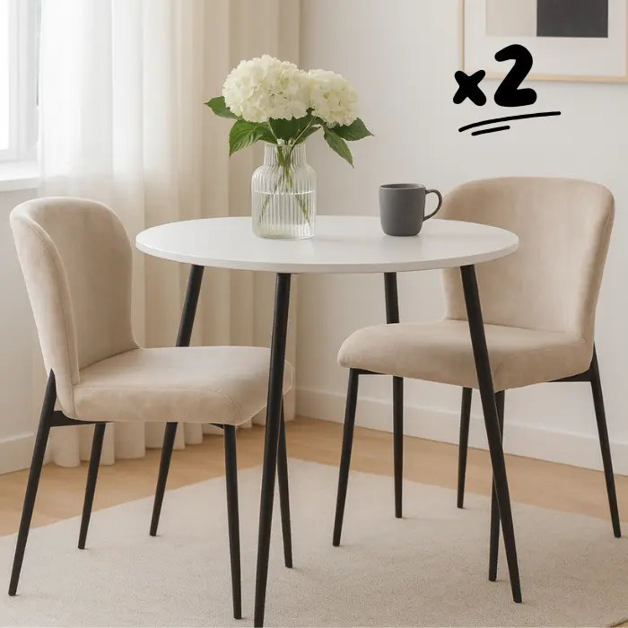 Lot de 2 chaises de salle à manger - "Loris"