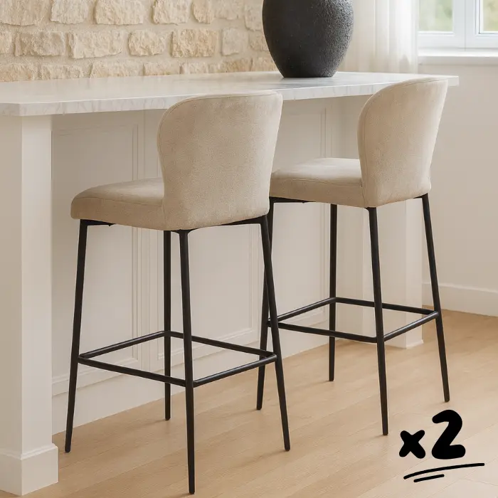 Lot de 2 chaises de bar - "Loris"