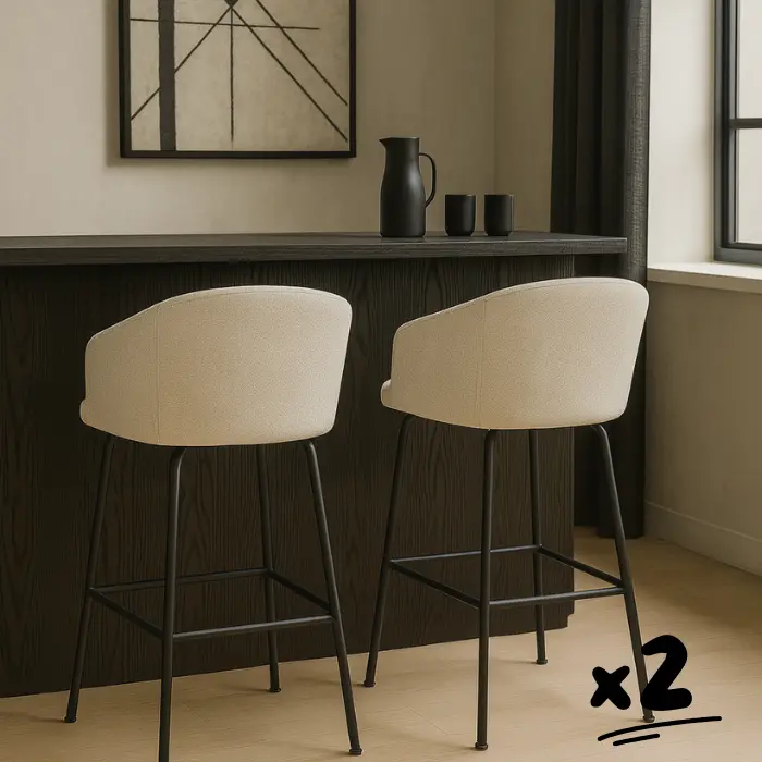 Lot de 2 chaises de bar - "Antonio"