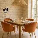 Lot de 4 chaises de salle à manger rouille - "Louna"