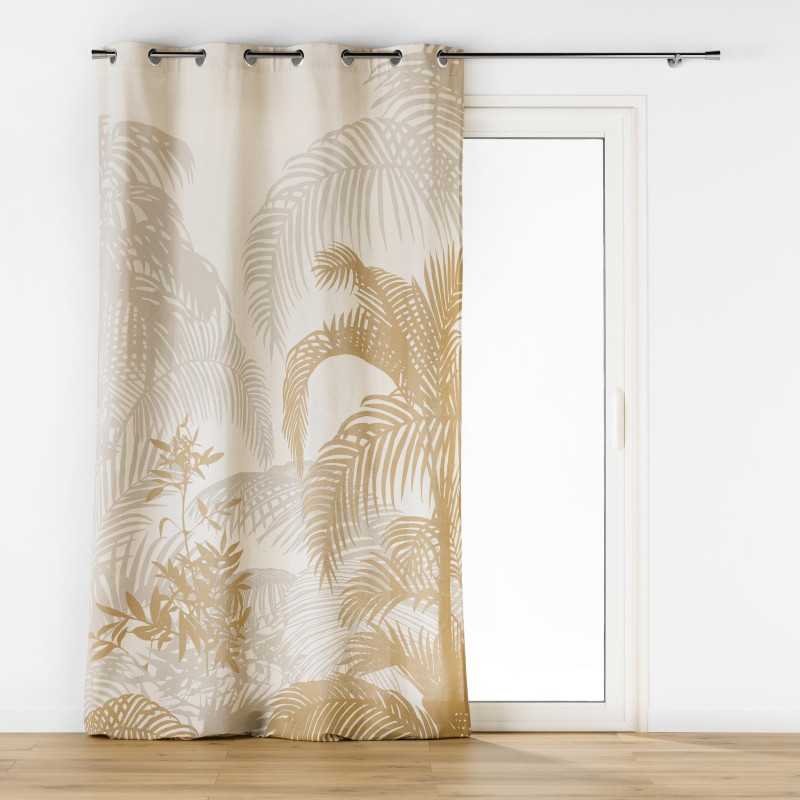 Rideau a oeillets 140 x 260 cm coton/polyester imprime baobab des. place