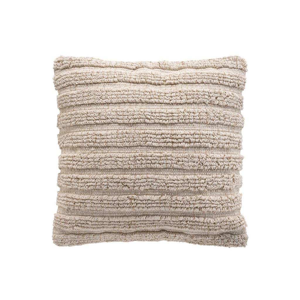 Housse de coussin +encart 40 x 40 cm coton/polyester+fils metal. kiyo