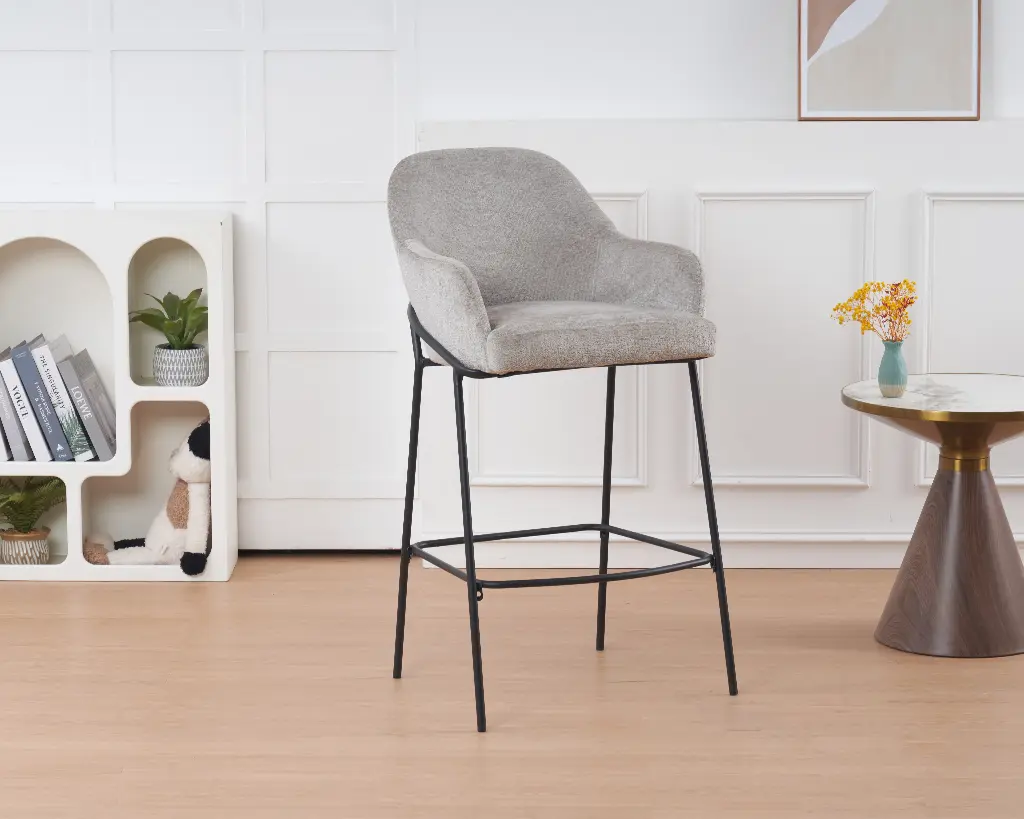 Lot de 2 chaises de bar - "Yuri" - Étain