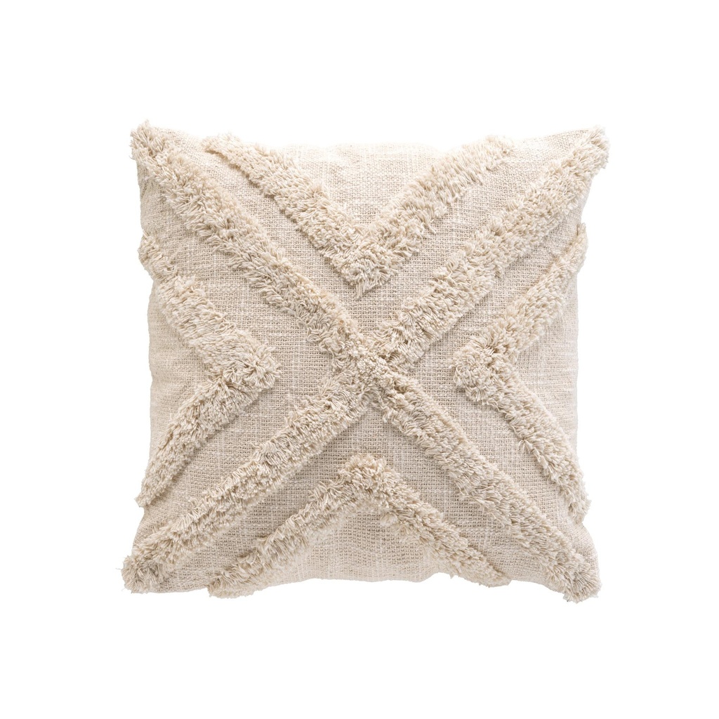 Housse de coussin +encart 40 x 40 cm coton/polyester tufte sheny