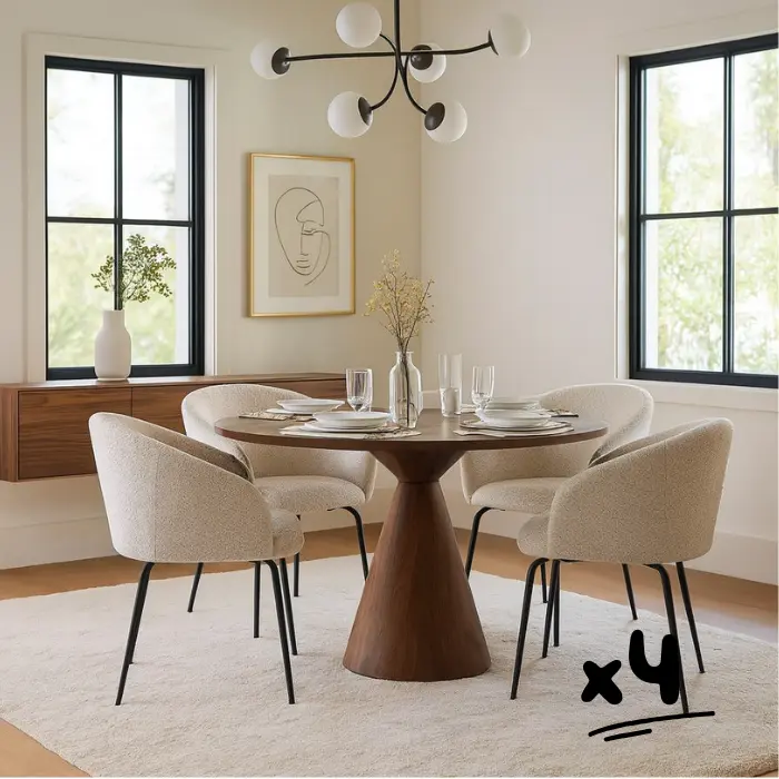 Lot de 4 chaises de salle à manger - "Antonio"