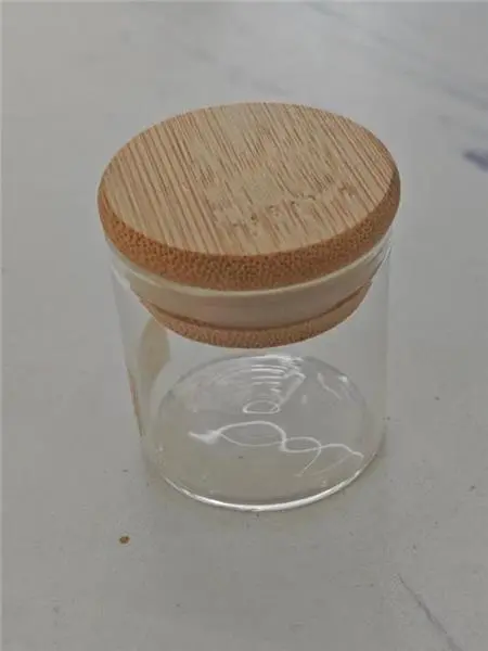 Bocal en verre avec couvercle bambou - 424