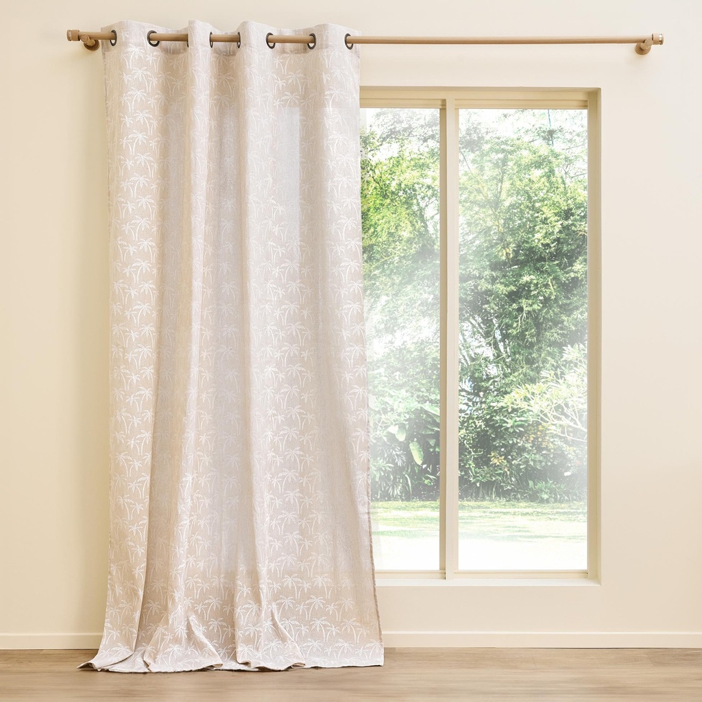 Rideau a oeillets 140 x 240 cm polycoton imprime saharis