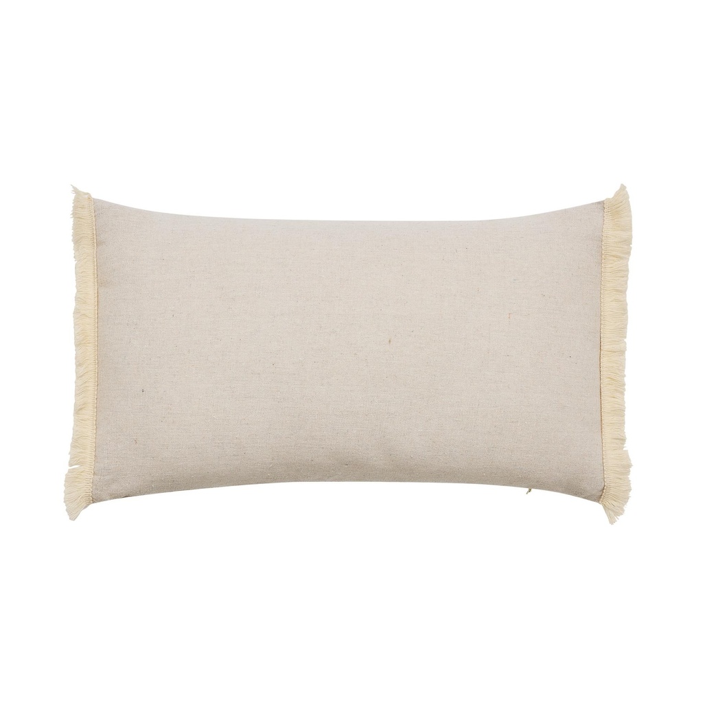 Coussin dehous. compr. franges 30 x 50 cm polycoton uni vertis