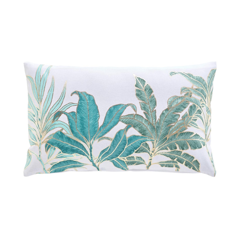 Coussin dehous. compresse 30x50 cm coton/polyester imp. metal. vayana des. place