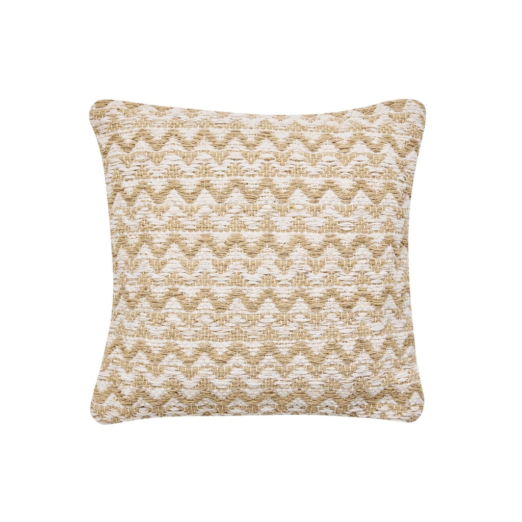 Coussin dehous. compresse 40x40 cm coton/polyes fantaisie+fil met loumeo naturel