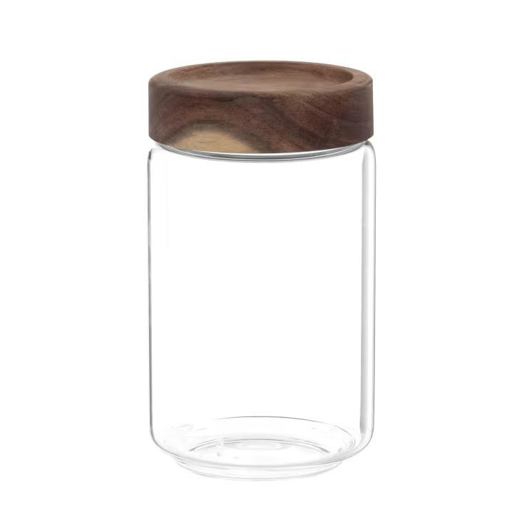 Bocal verre couvercle acacia 750ml