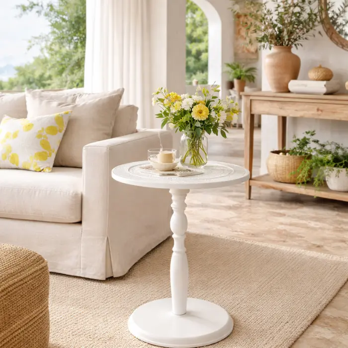 Table d'appoint crème -'Mathilde'