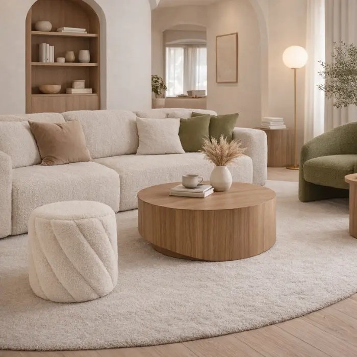 Pouf Blanc cassé - Mallow