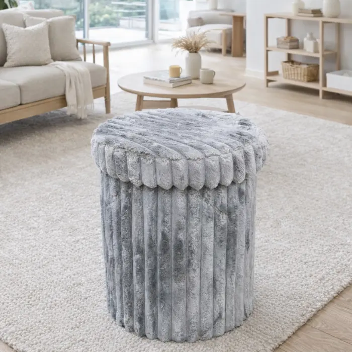 Pouf gris 'Céleste'