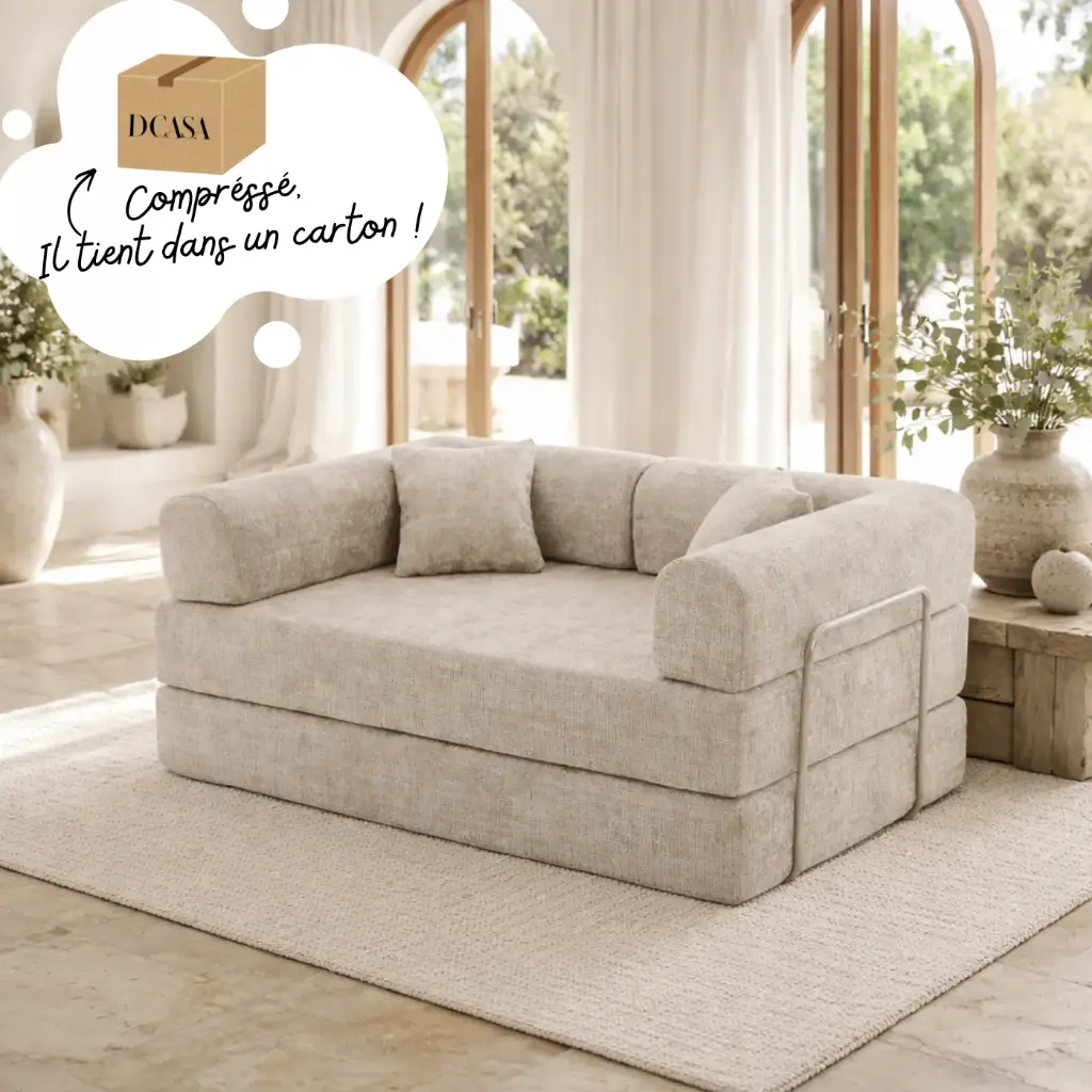 Canapé compréssé "Aksel" Sable 
