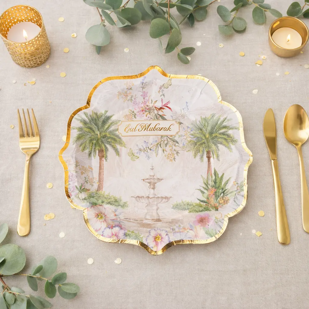 Lot de 10 assiettes Ø23 cm - "JANNAH"