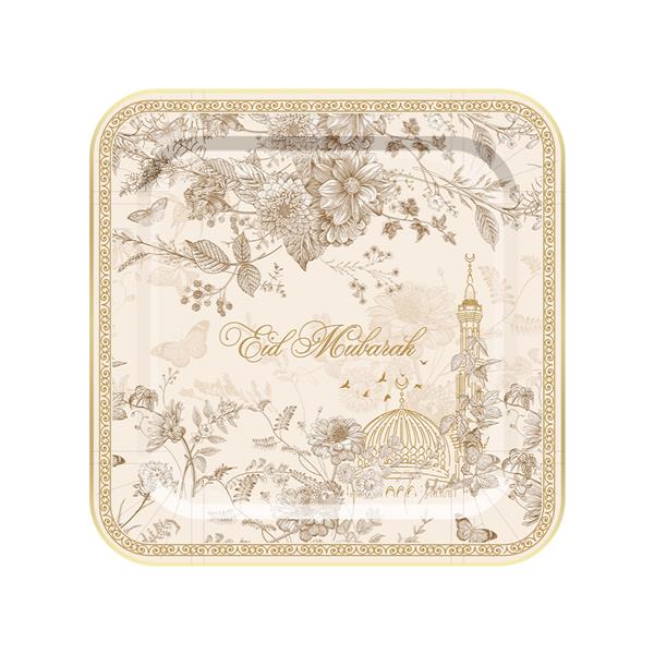 Lot de 10 assiettes carré 26 cm - "NAHIM"