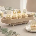 Plateau ovale similicuir 39*14*9 cm