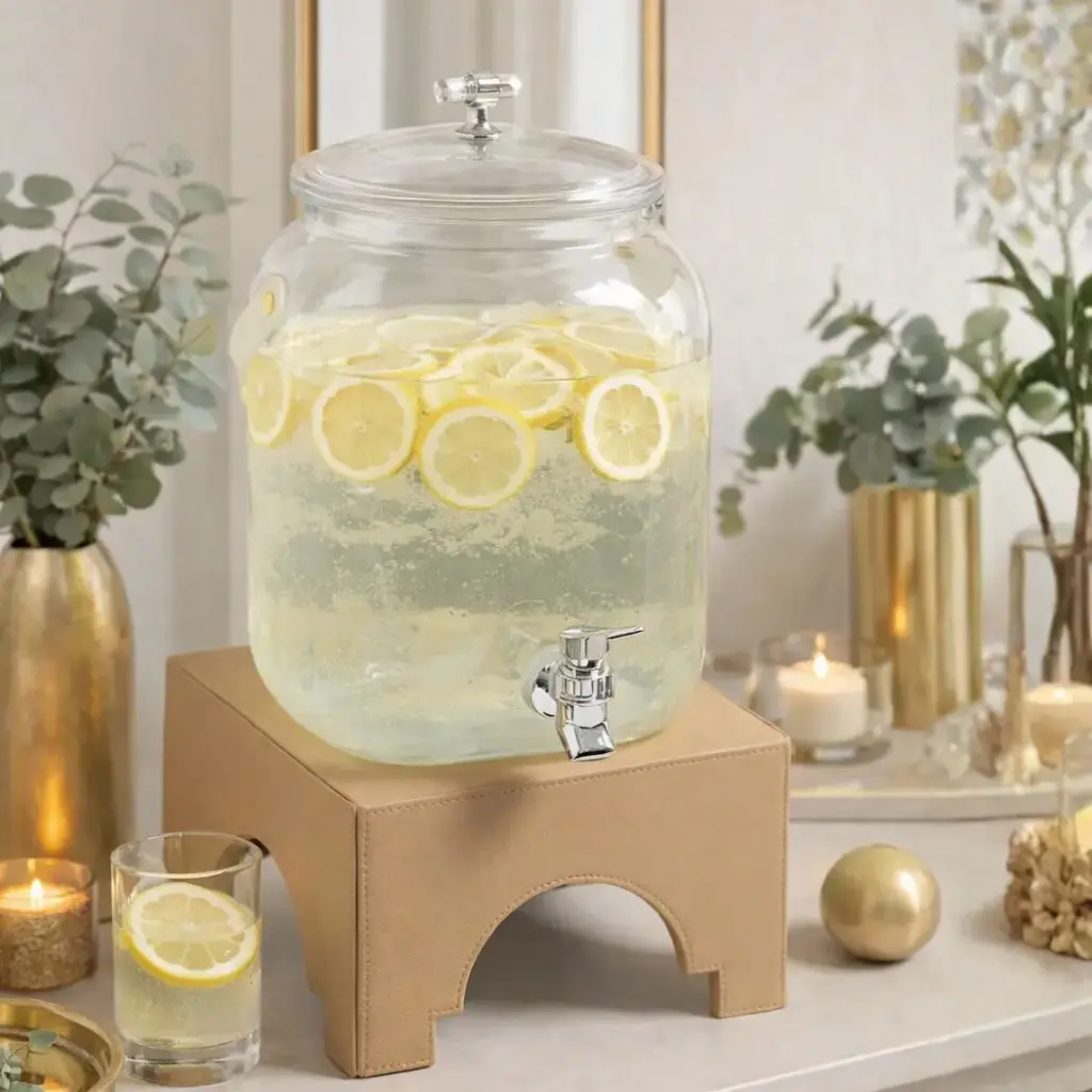 Distributeur boisson support simili 19.5*19.5*12.5 cm