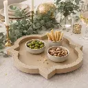 Plateau similicuir arabesque 56.5*55*3  cm