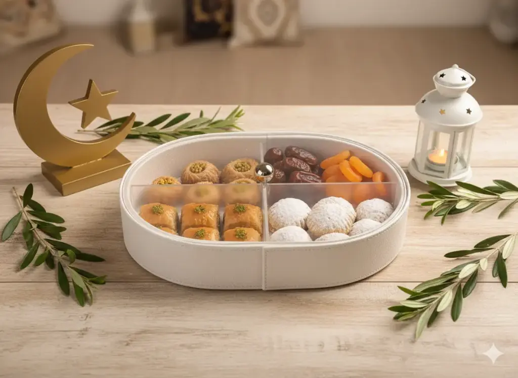 Boite ovale similicuir 41*29*6.5 cm