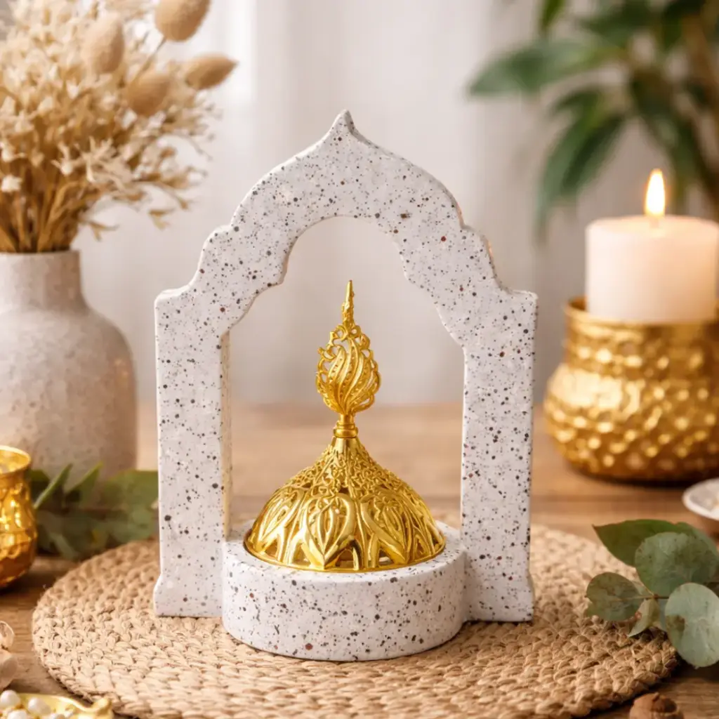 Encensoir gris et doré - modèle 009