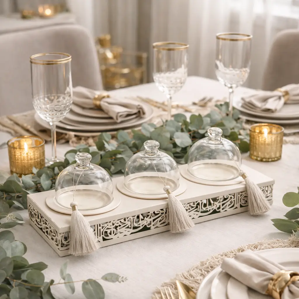 Plateau  3 cloches Arabic 45*15*13.5 