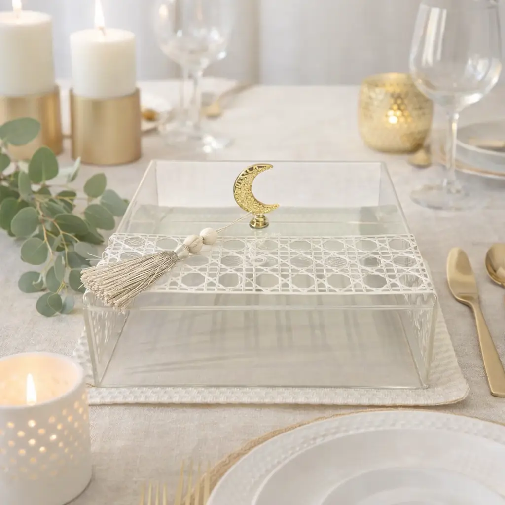 presentoir carré cannage lune 29*29*12