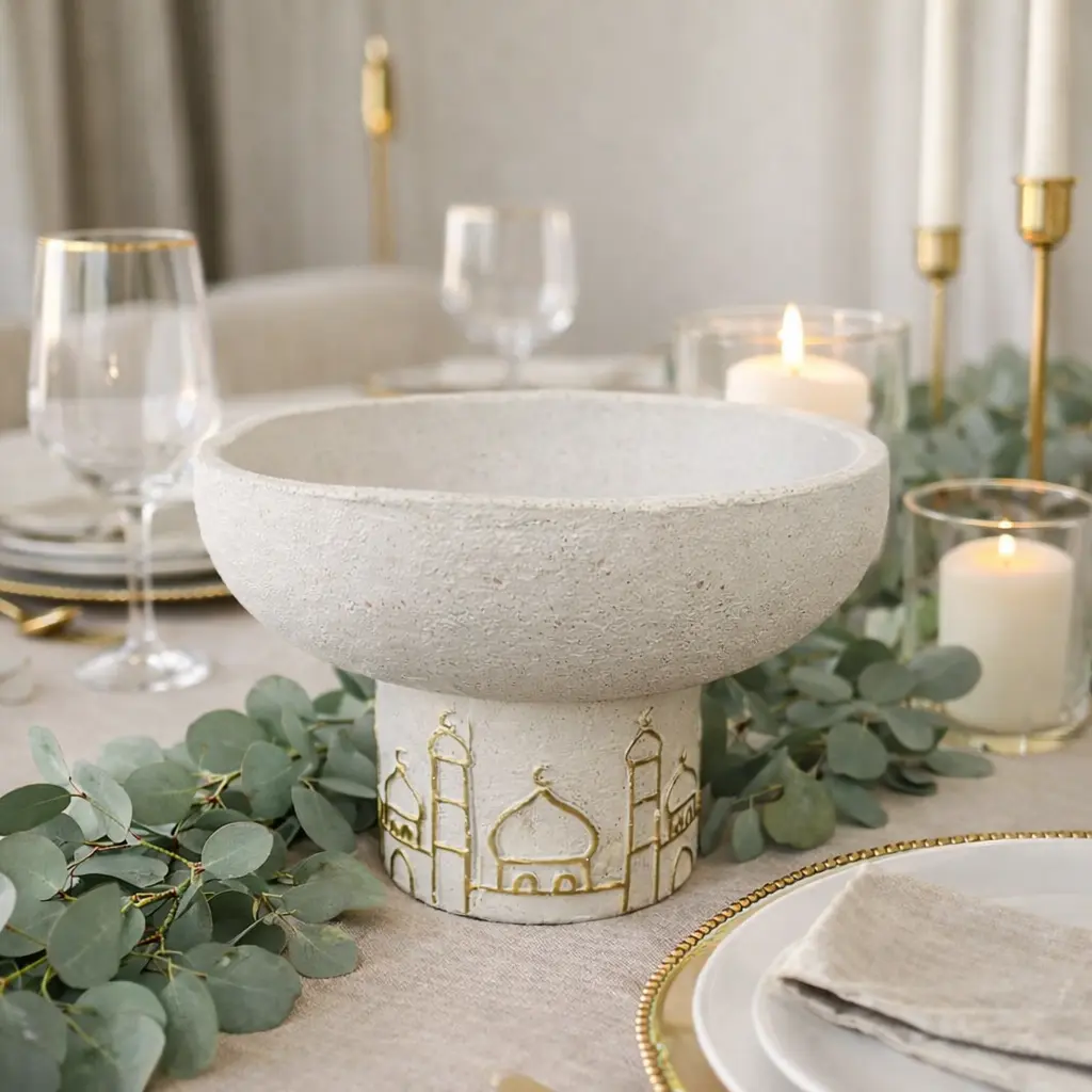 coupelle resine mosquee dorée  16.5*16.5*12