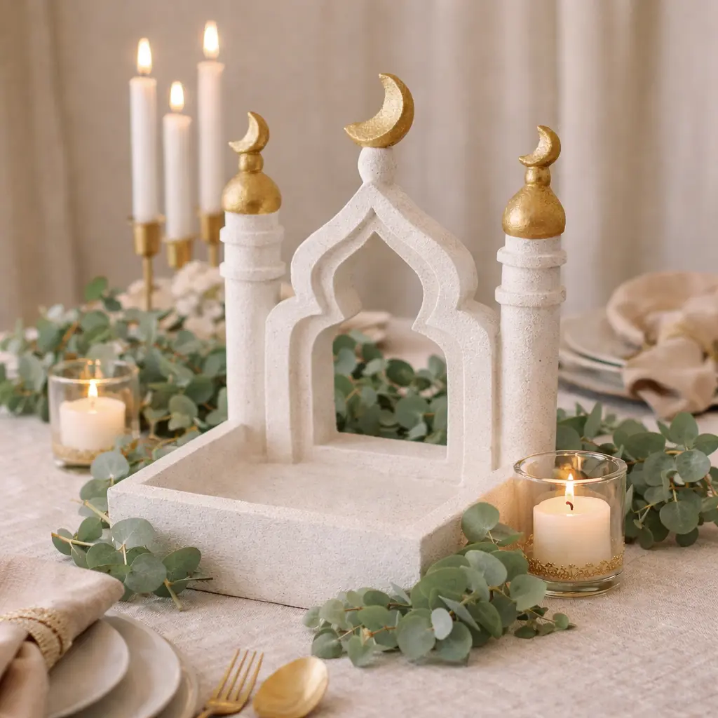 Plateau Minaret bruleur encens resine 20*20*20