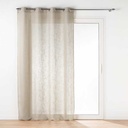 Panneau a oeillets 140x240 cm effet lin tisse haltona noisette