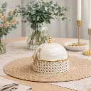 Plat a dome cannage rond 16*16*16cm - Hikma