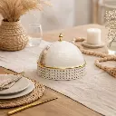 Plat a dome cannage rond 22*22*19cm - Hikma