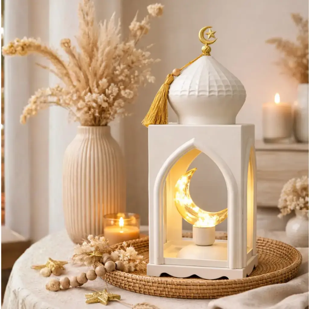 Lanterne led lune beige - Kima