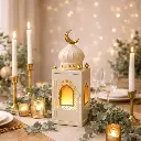 Photophore minaret lune 14*14*42cm   - Eloria