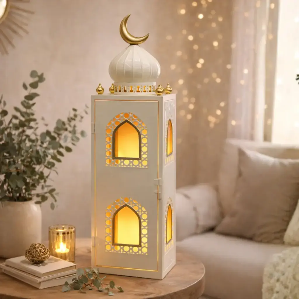 Photophore minaret lune 17*17*58cm - Eloria