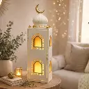 Photophore minaret lune 17*17*58cm - Eloria