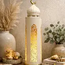 Minaret a lune ajouré beige 15*15*53cm - Belma