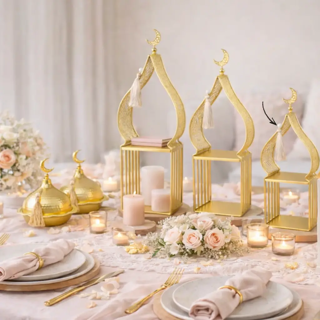 Support apperitif minaret or 10*10*36cm - Nadya