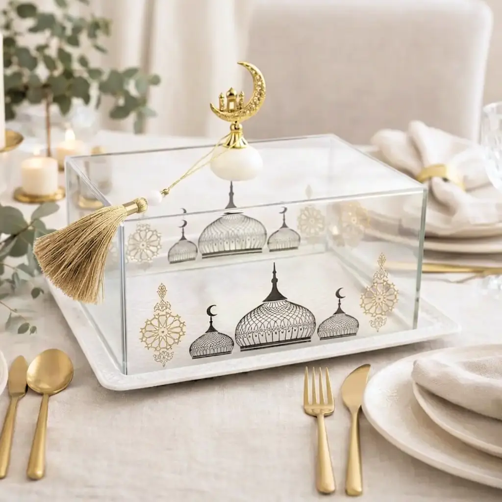 Plateau a cloche orientale  24.5*17.5*19.5cm - Noria