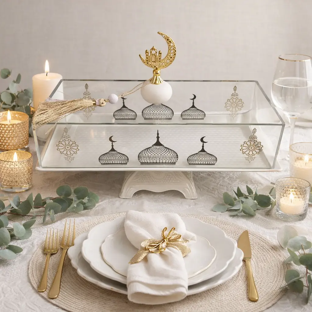 Support apperitif sur pied  cloche orientale 32.5*13*23.5cm - Assia