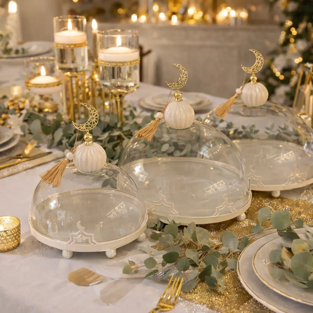 Plat rond a cloche 31*31*24cm - Kaika